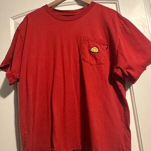 The North Face Red Short Sleeve Tee with Pocket